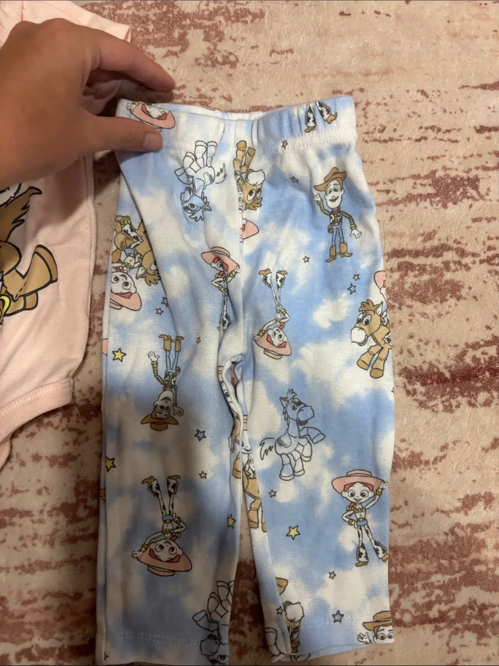 Disney Pink Jessie 'Howdy' Bodysuit with Blue Jessie Print Leggings